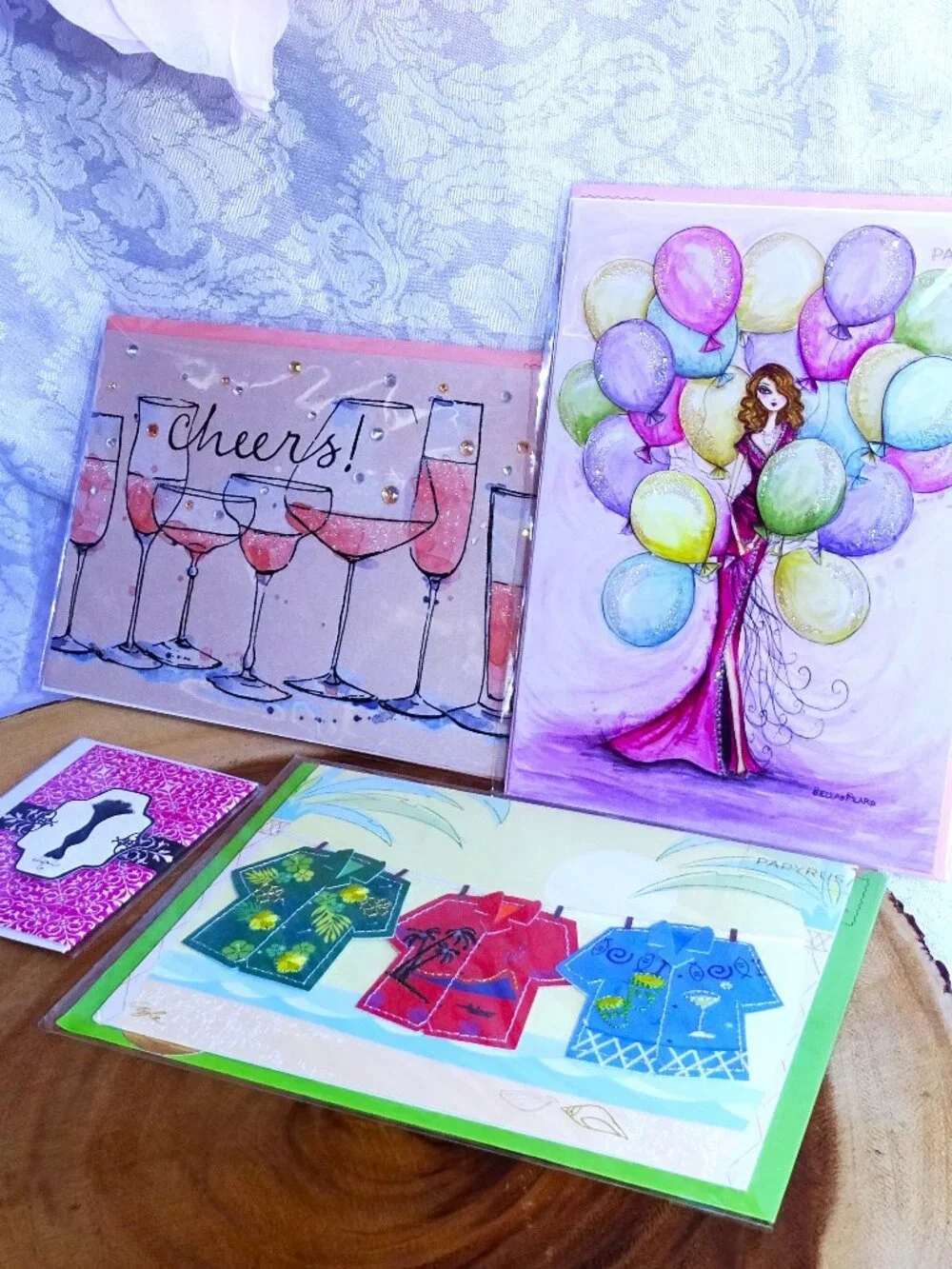 Assorted Wrapped Greeting Cards - Papyrus Four Cards